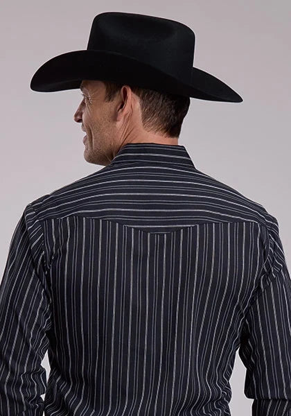 Roper 3126 Striped (Black/White) - Men's Western Shirt