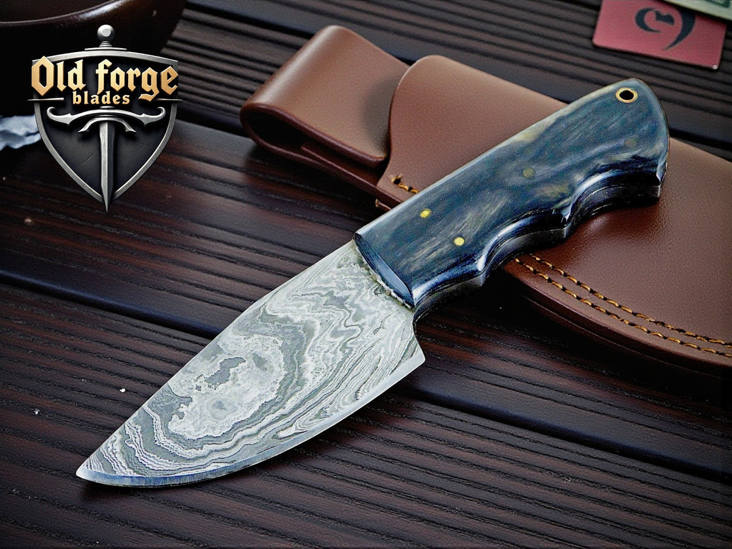 Handmade Damascus Steel Hunting Knife
