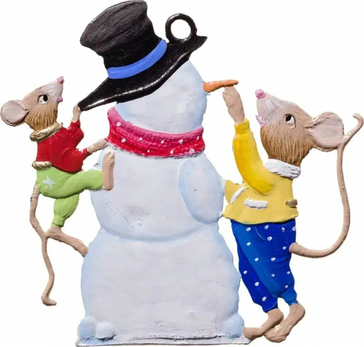 Mice With Snowman Ornament