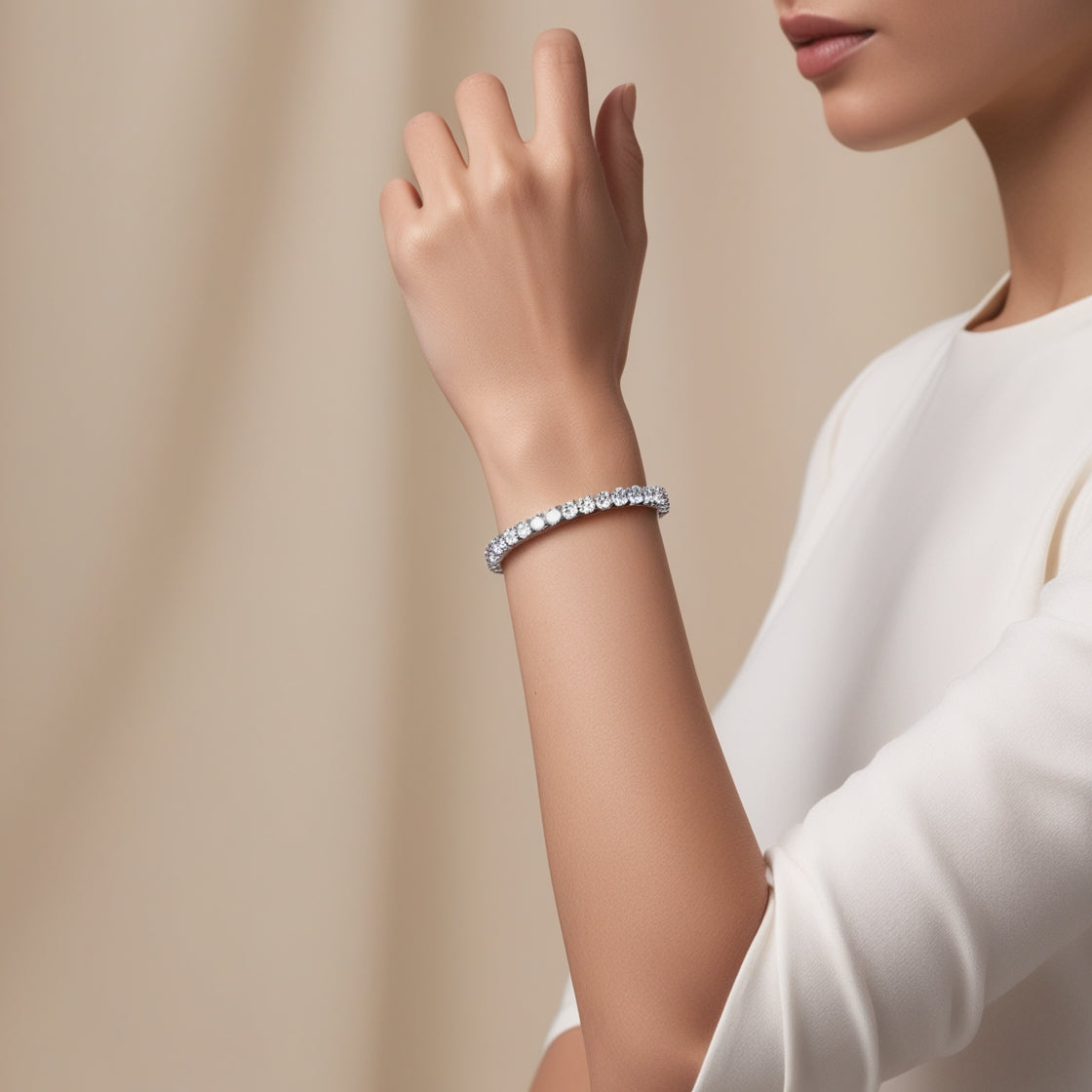 3.00 CTW AGI Certified Lab-Grown Diamond Tennis Bracelet in 14K Yellow or White Gold – G/VS Clarity