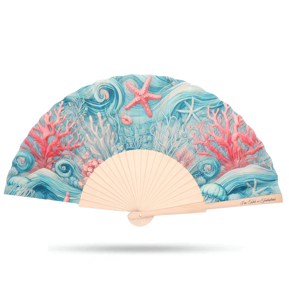 Coral Reef Hand Fan