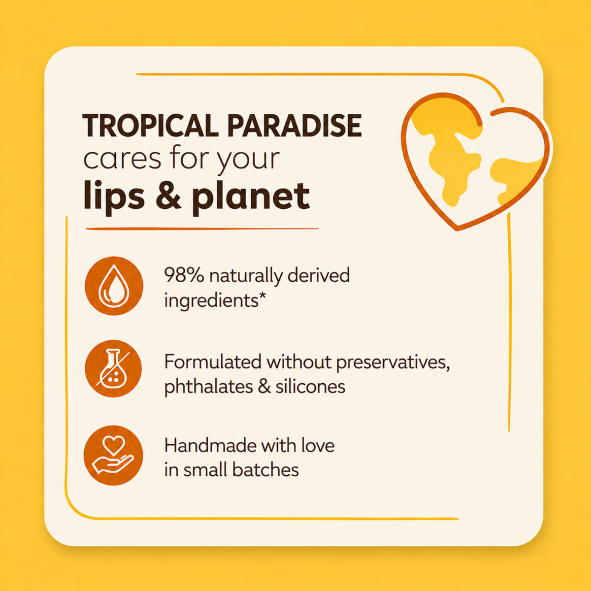 Tropical Paradise Lip Balm – Exotic Tropical Fruit Moisturizing Lip Balm, Pineapple, Coconut, Mango & More, 0.15 oz