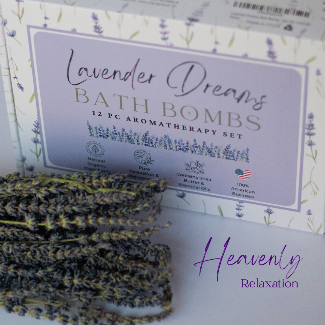 EvolutionUSA 12pc Lavender Dreams Bath Bombs for Women