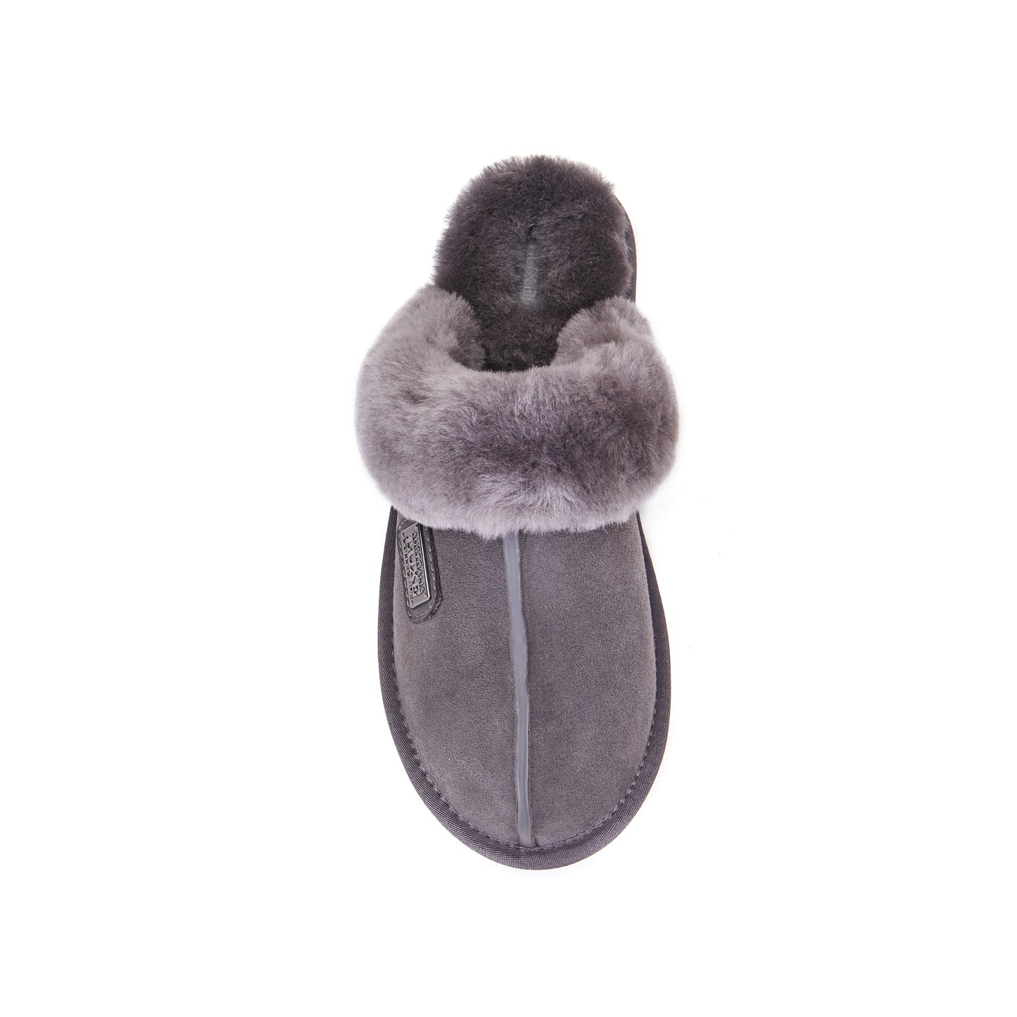 CLOSED MULE SLIPPERS GRAY