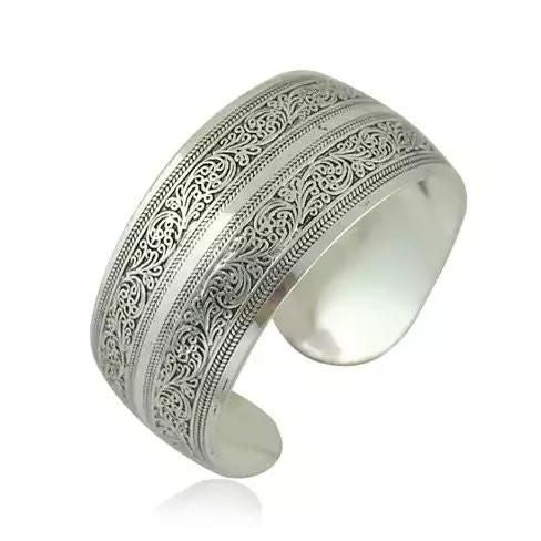 Artistry Bracelet – Vintage Silver Overlay Statement Jewelry