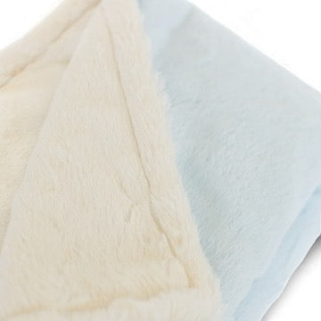 Luxury Duo Baby Blanket - Luxe | Blue-Ivory