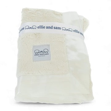 Luxury Baby Blanket with Satin Trim – Luxe | Ivory