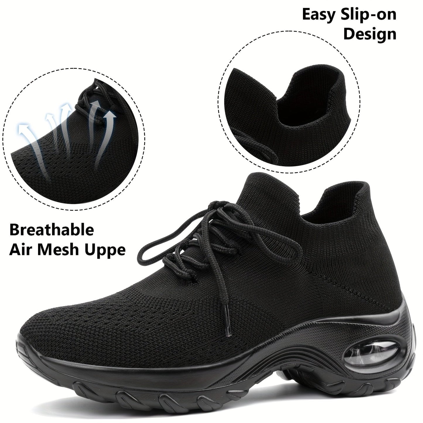 Lightweight Cushioned Comfort Breathable Arch Sneakers