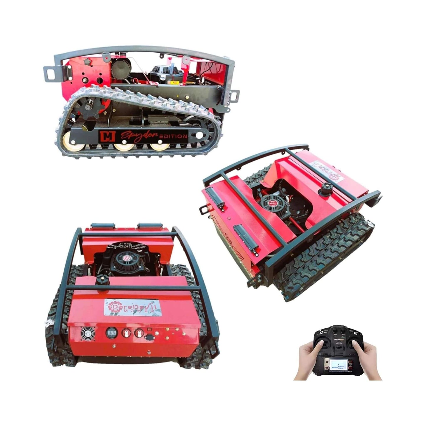 OVK Heavy-Duty 24-Inch 9HP Commercial Remote-Controlled Lawn Mower With Snow Plow (SAK31078)