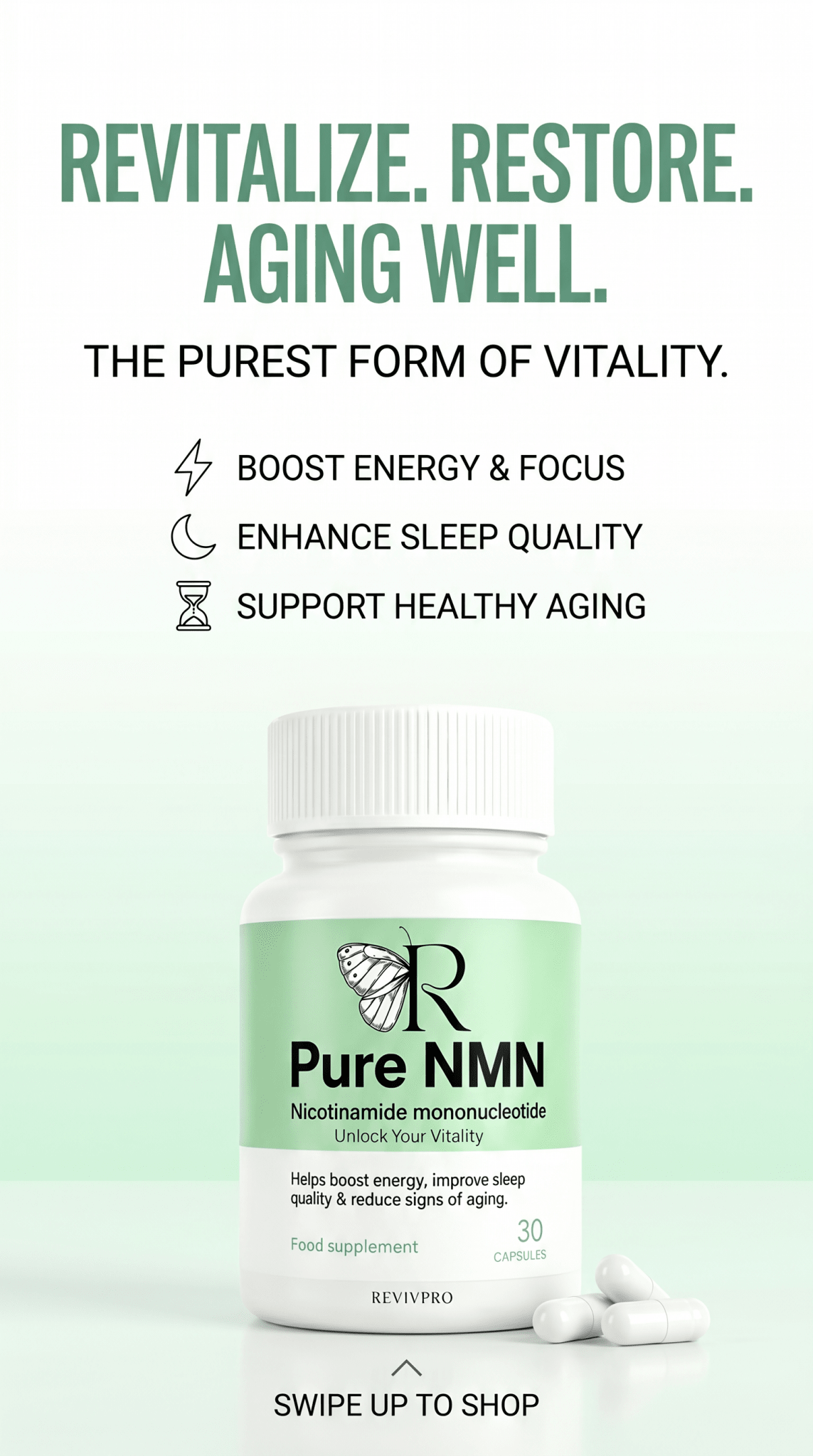 NMN Supplement Pure Capsules ā Boost Energy & Fight Aging | RevivPro