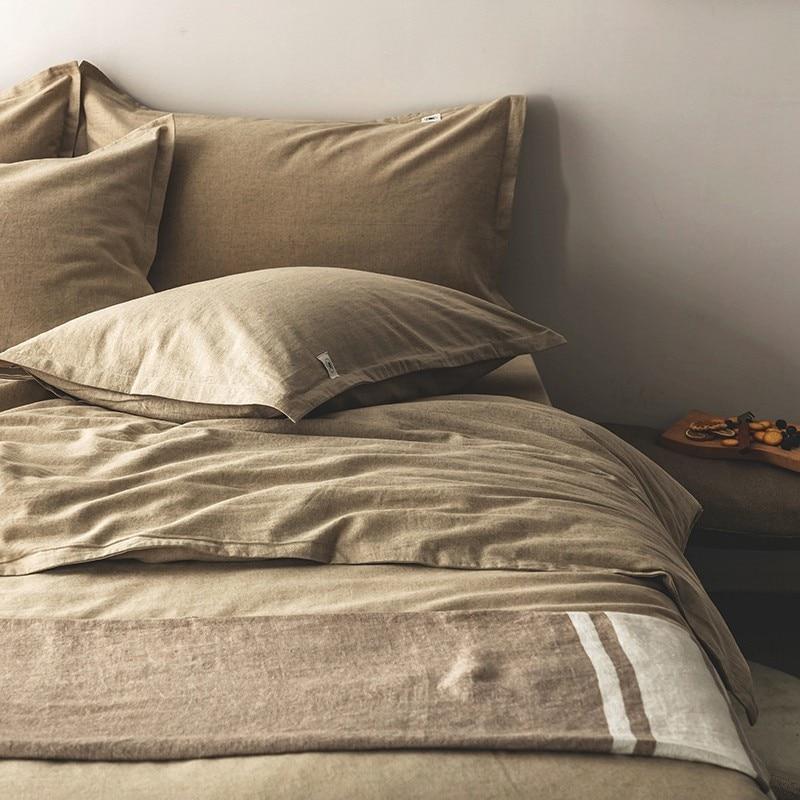 Emma Duvet Cover Set With Ropes 55% Cotton 45% Linen