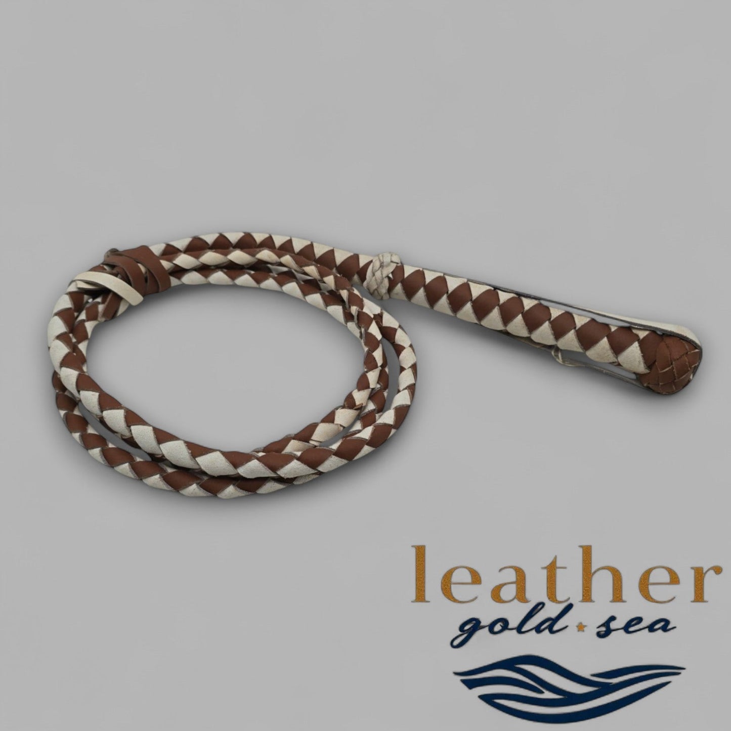 Handmade Bull Whip – 16 Plait Leather Made in USA