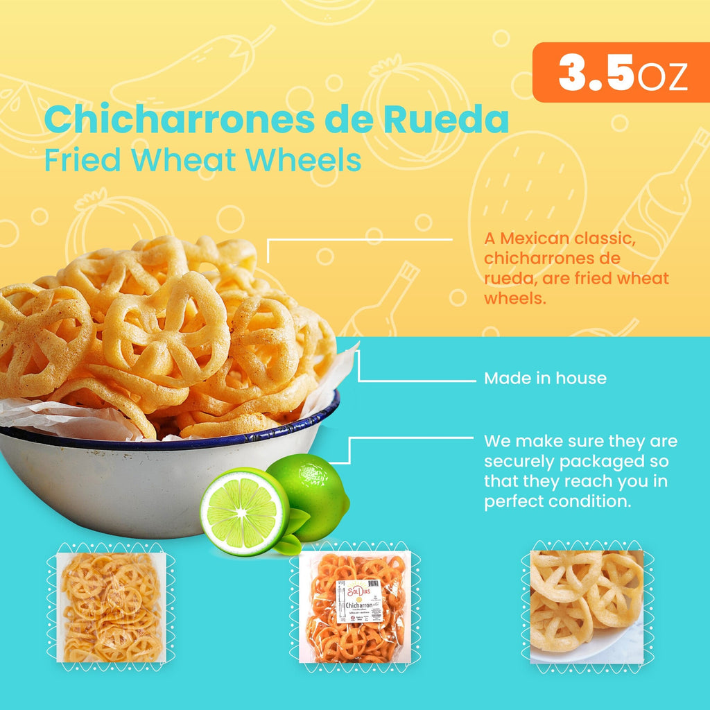 Chicharrones de Rueda | Fried Wheat Wheels | 3 oz