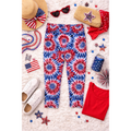 Patriotic Tie Dye Capri Leggings