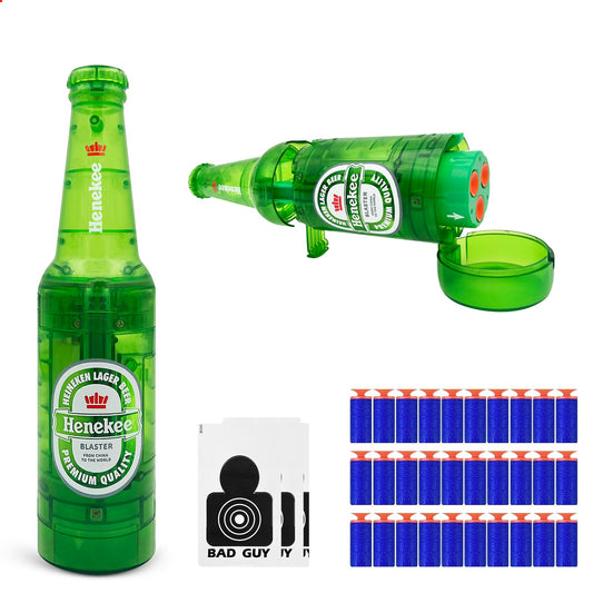 Drink Bottle Toy Gun with Foam Dart Bullets, Toy Foam Blaster Guns for Boy & Girl, Soda Blaster Guns Shooting Model,