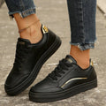 Fashionable Slip-on White Flats with Thick Sole for Women