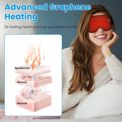 Cordless Heated Eye Mask Silk Sleep Eye