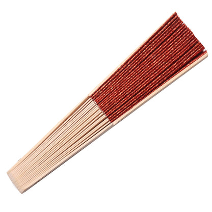 Orange Sparkle Hand Fan
