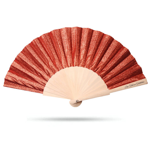 Orange Sparkle Hand Fan