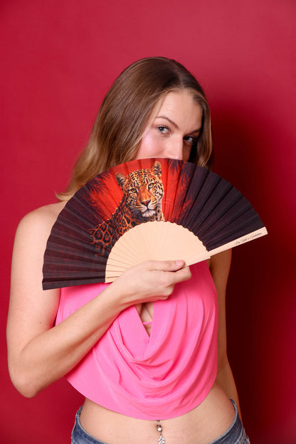 Jungle Majesty Hand Fan