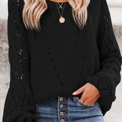 Chic Diamond Grid Hooded Knitwear Casual Style