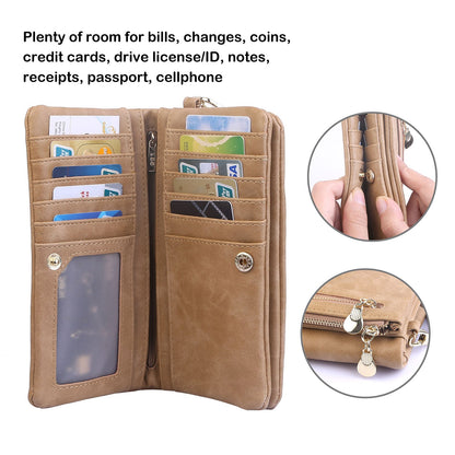 Luxury Women’s Leather Clutch Wallet