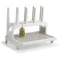 PopYum Seattle Gray Drying Rack from 100% Recycled Bottles with Silicone Drying Mat, countertop for Baby Bottle, Plastic Bags, Cups, Compact