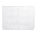 PopYum Silicone Drying Mat (12x16 in, 30x40 cm), Clear-Frosted