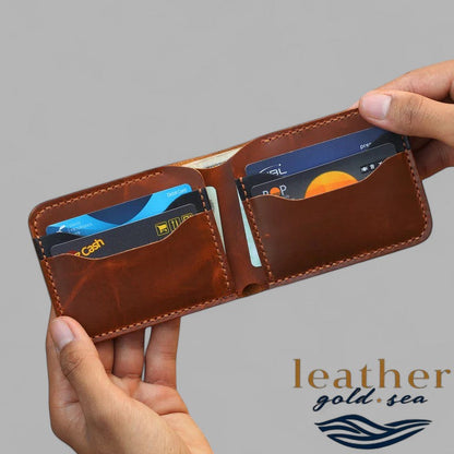 American leather wallet – Light Brown Leather