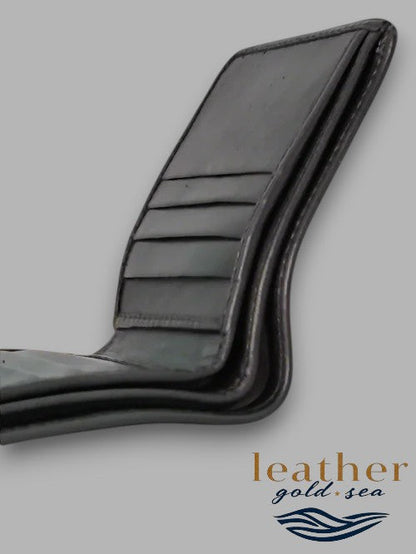 Cowhide Leather Wallet – Rugged Hard Case Design