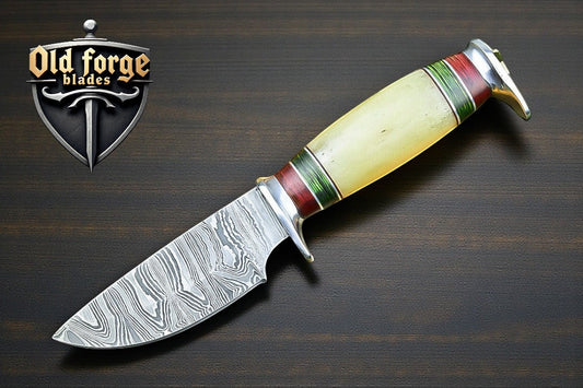 Boker Damascus Hunting Knives – Handmade Bone Handle Knife