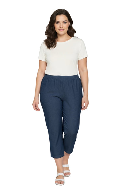 Women's Lightweight Stretch Denim Capri Pants — Comfortable Everyday Fit