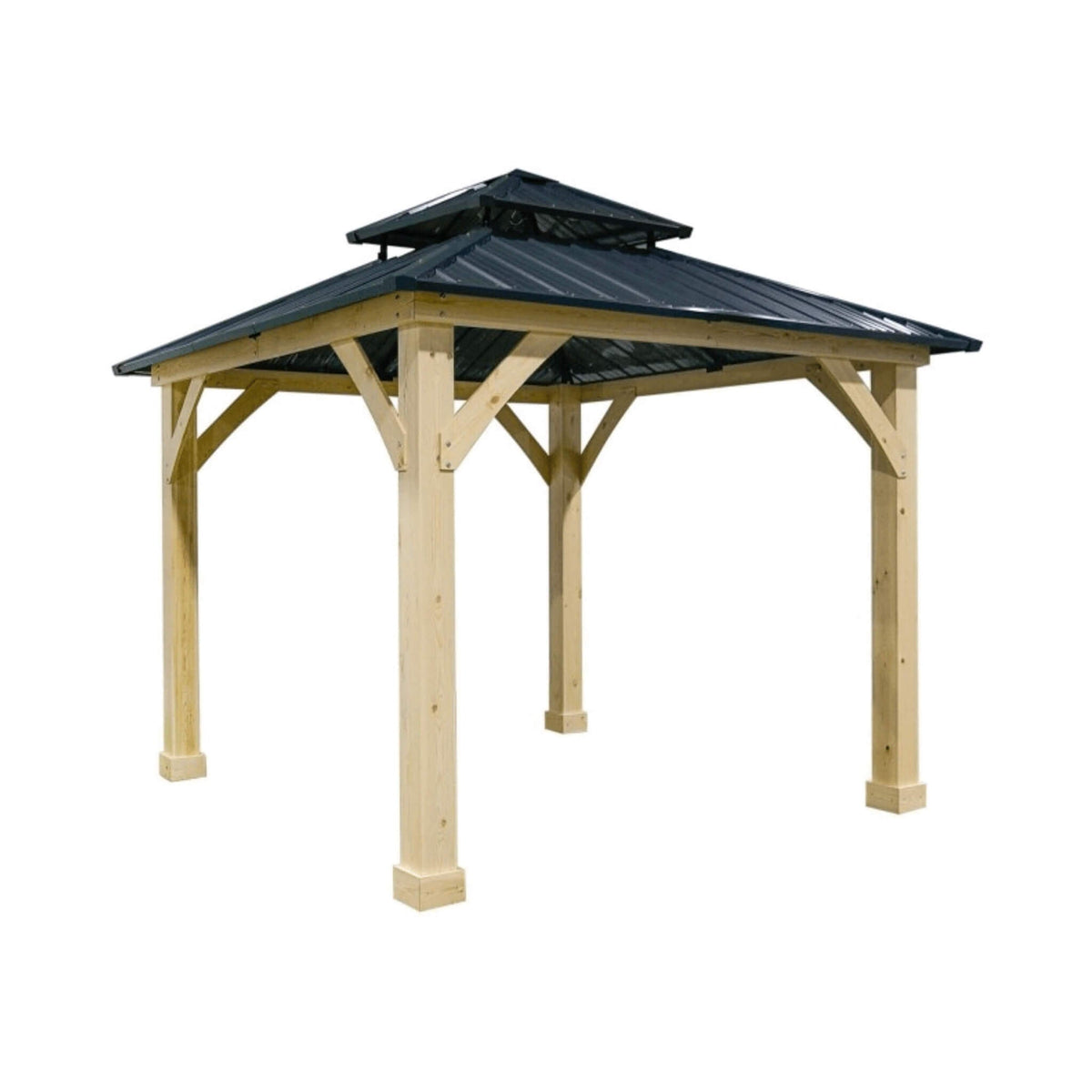 [10X10FT] Premium Outdoor Patio Hardtop Gazebo With Double Steel Roof (SAK01291)