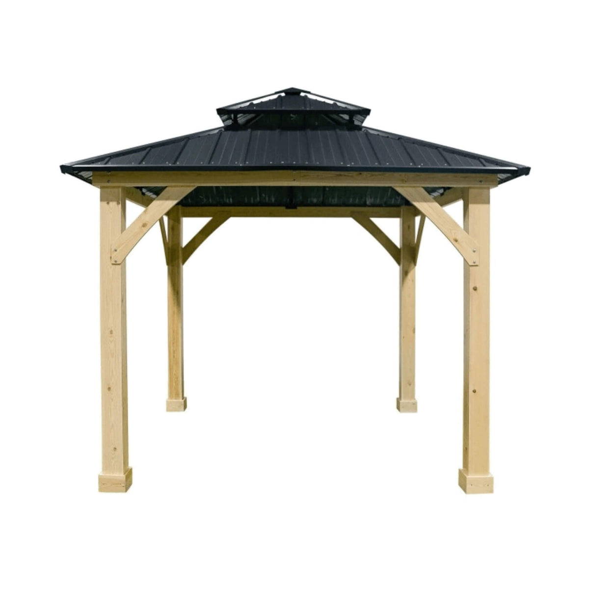 [10X10FT] Premium Outdoor Patio Hardtop Gazebo With Double Steel Roof (SAK01291)