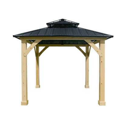 [10X10FT] Premium Outdoor Patio Hardtop Gazebo With Double Steel Roof (SAK01291)