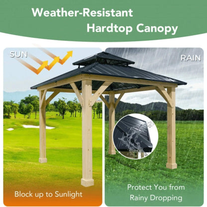 [10X10FT] Premium Outdoor Patio Hardtop Gazebo With Double Steel Roof (SAK01291)