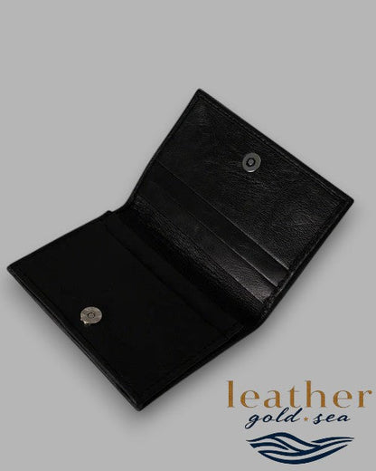 custom wallet card – Black Handmade Leather