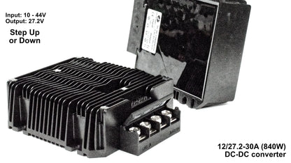 DC-DC Converters: step up/down transformers for 12V, 24V & 48V
