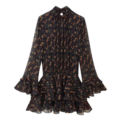Women Clothing Western Floral Print Seersucker Dress