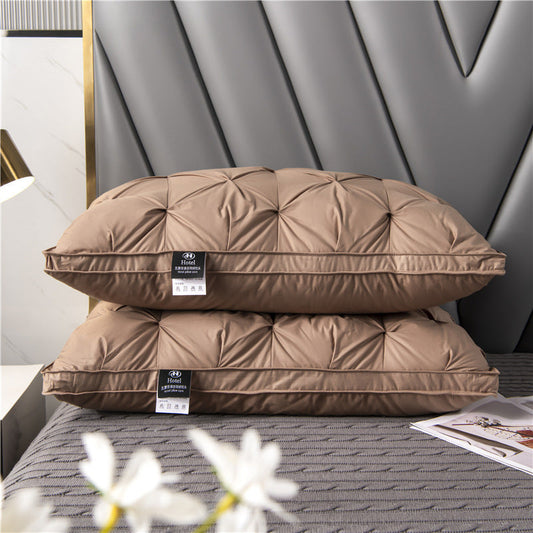 White Goose Down Pillow with Cotton Cover