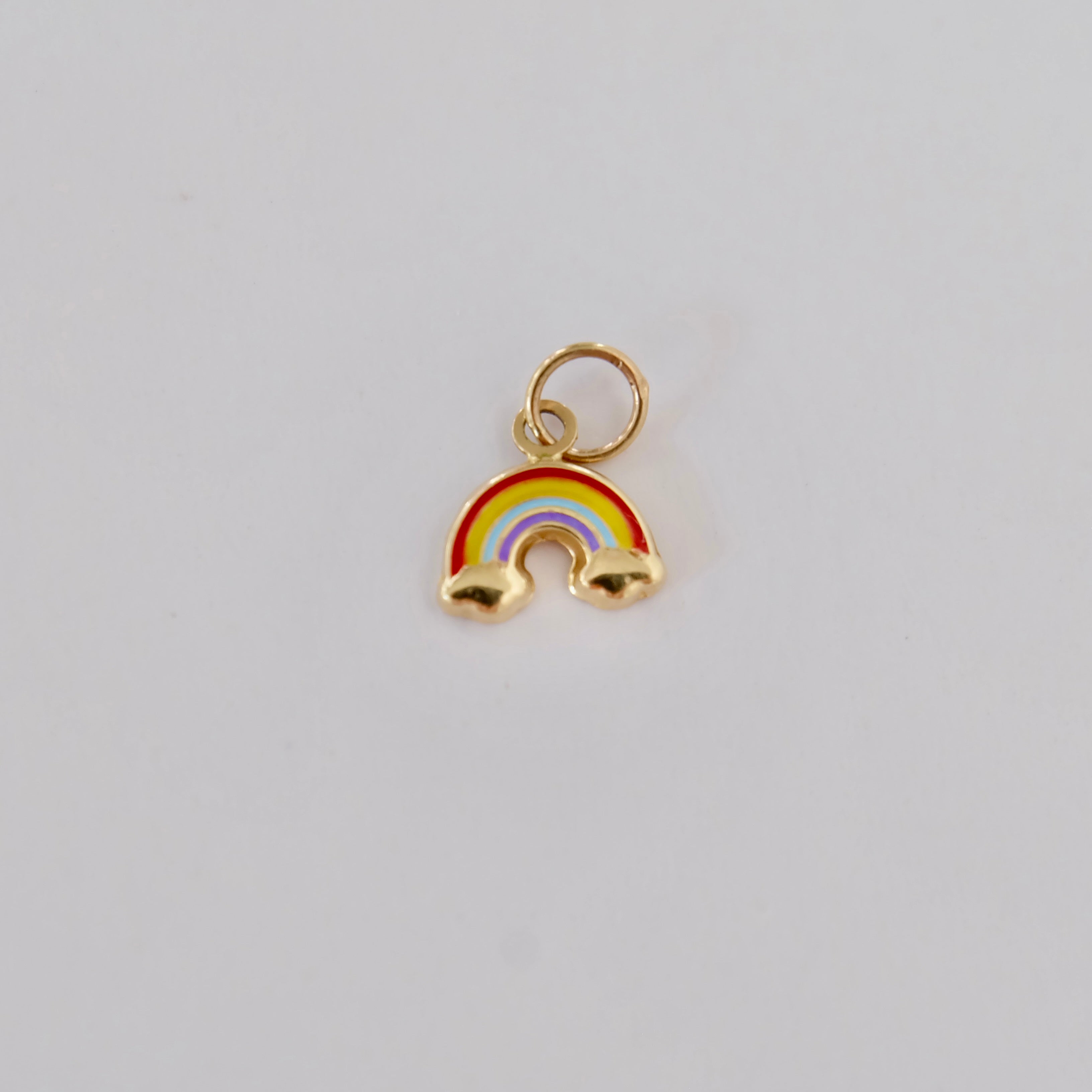 14K Gold Rainbow Charm