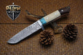 Premium Damascus Steel Hunting Knife – Custom Handmade
