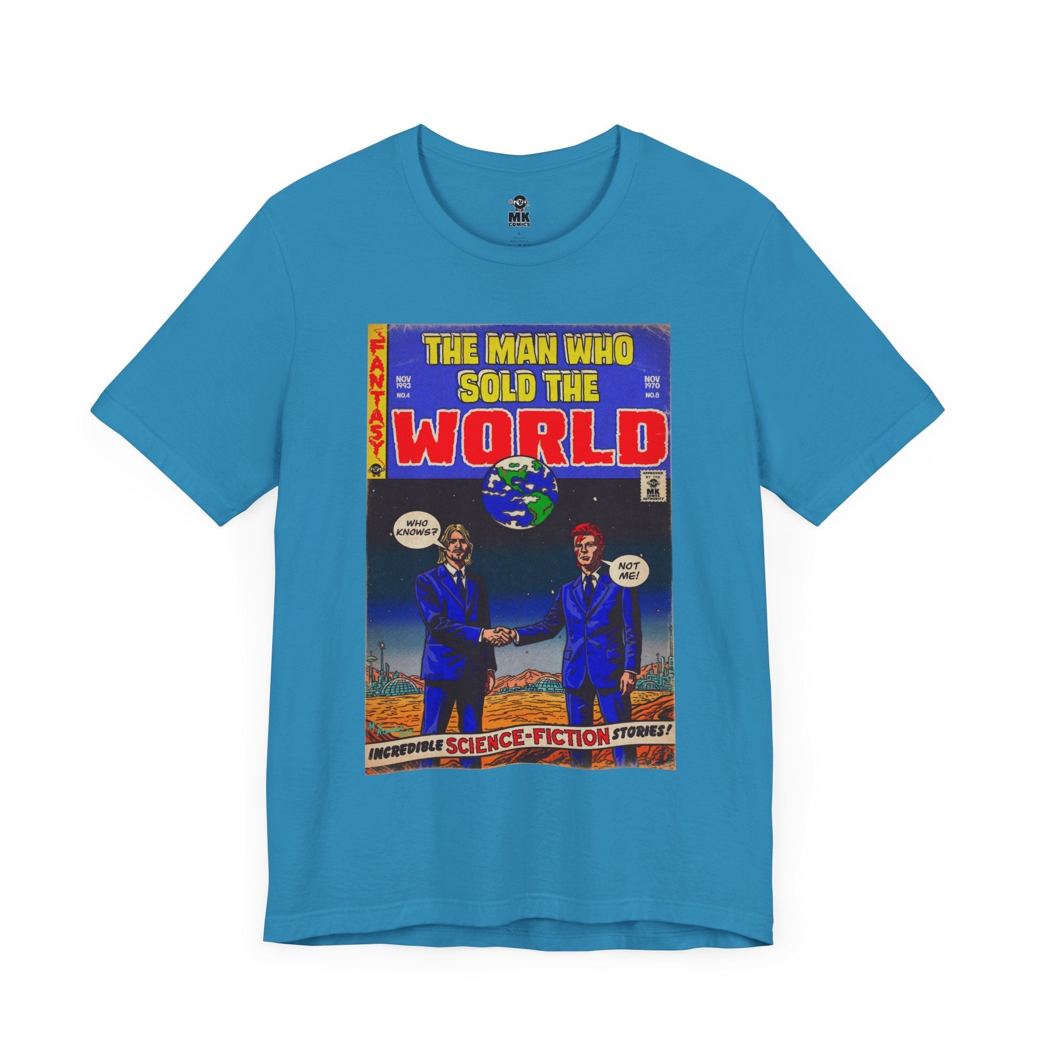 Bowie & Cobain - The Man Who Sold the World - Unisex Jersey Short Sleeve Tee