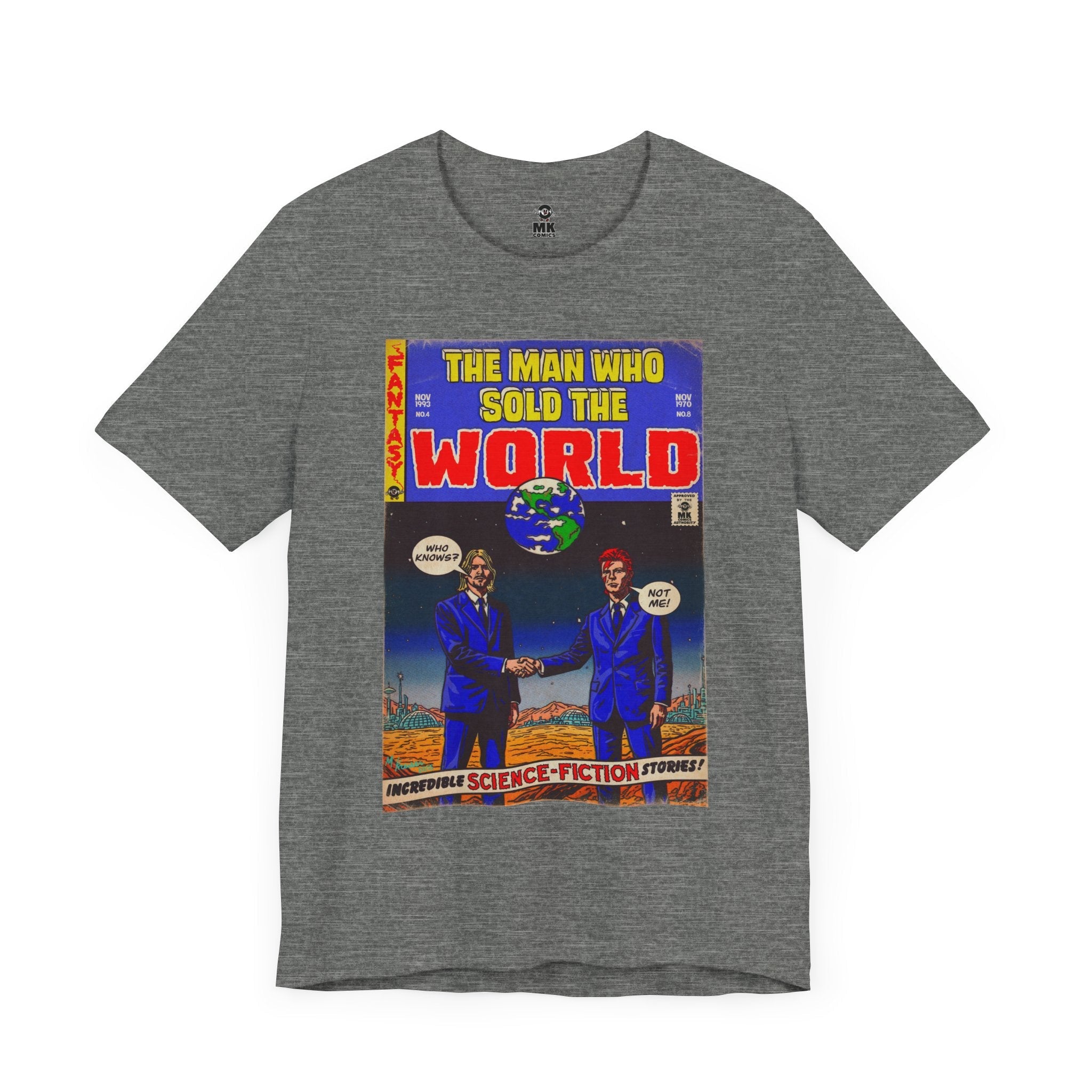 Bowie & Cobain - The Man Who Sold the World - Unisex Jersey Short Sleeve Tee