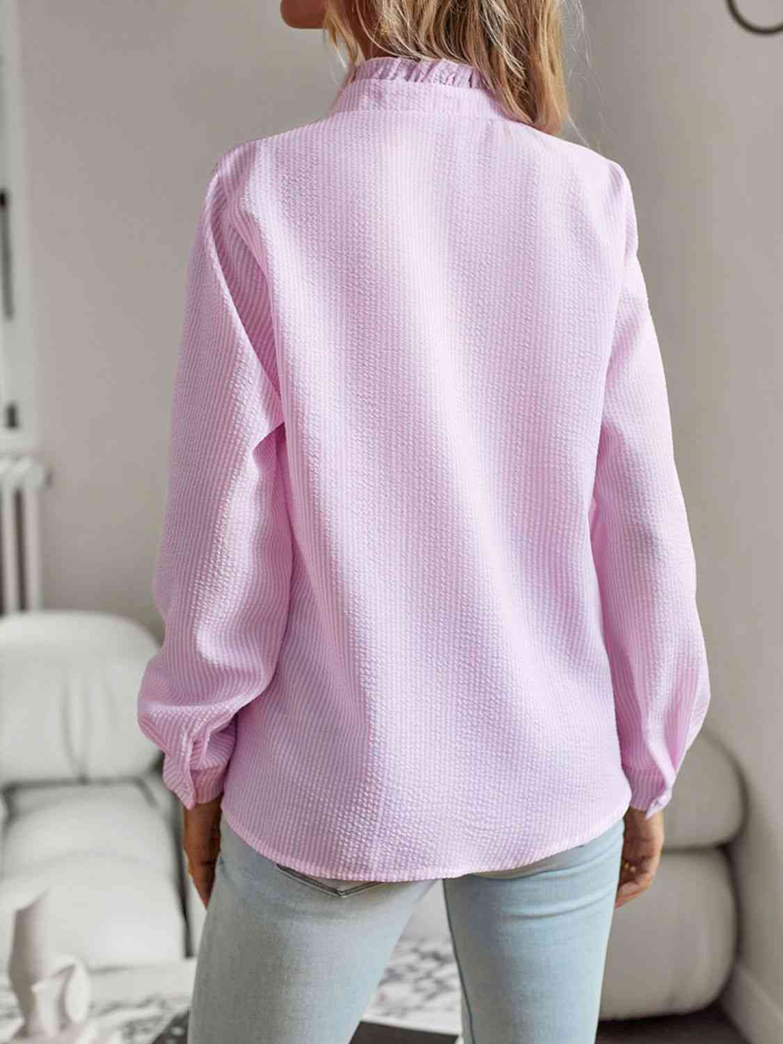 Stylish Ruffle Trim Shirt for Modern Trends