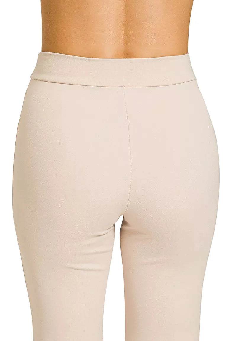 Zenana Heavy Ponte Elastic Waistband Pintuck Pants