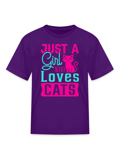 Girls Just A Girl Who Love Cats Short Sleeve Summer T-Shirt