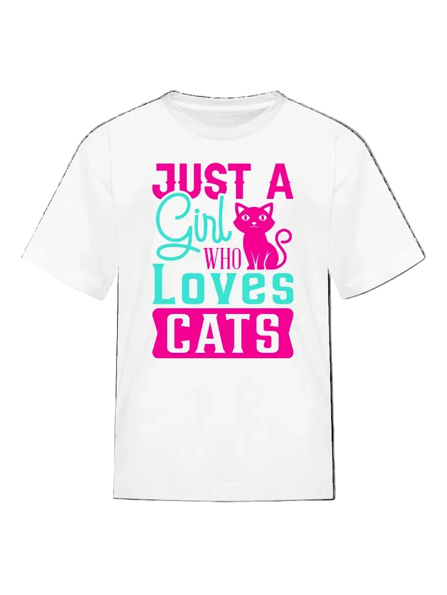 Girls Just A Girl Who Love Cats Short Sleeve Summer T-Shirt