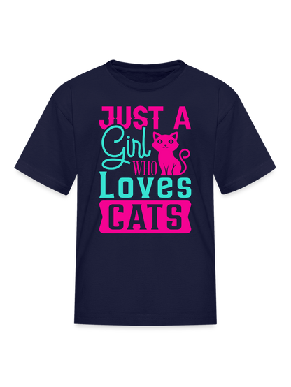 Girls Just A Girl Who Love Cats Short Sleeve Summer T-Shirt