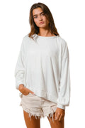 BiBi Loop Terry Pull Over With Cut Edge Band